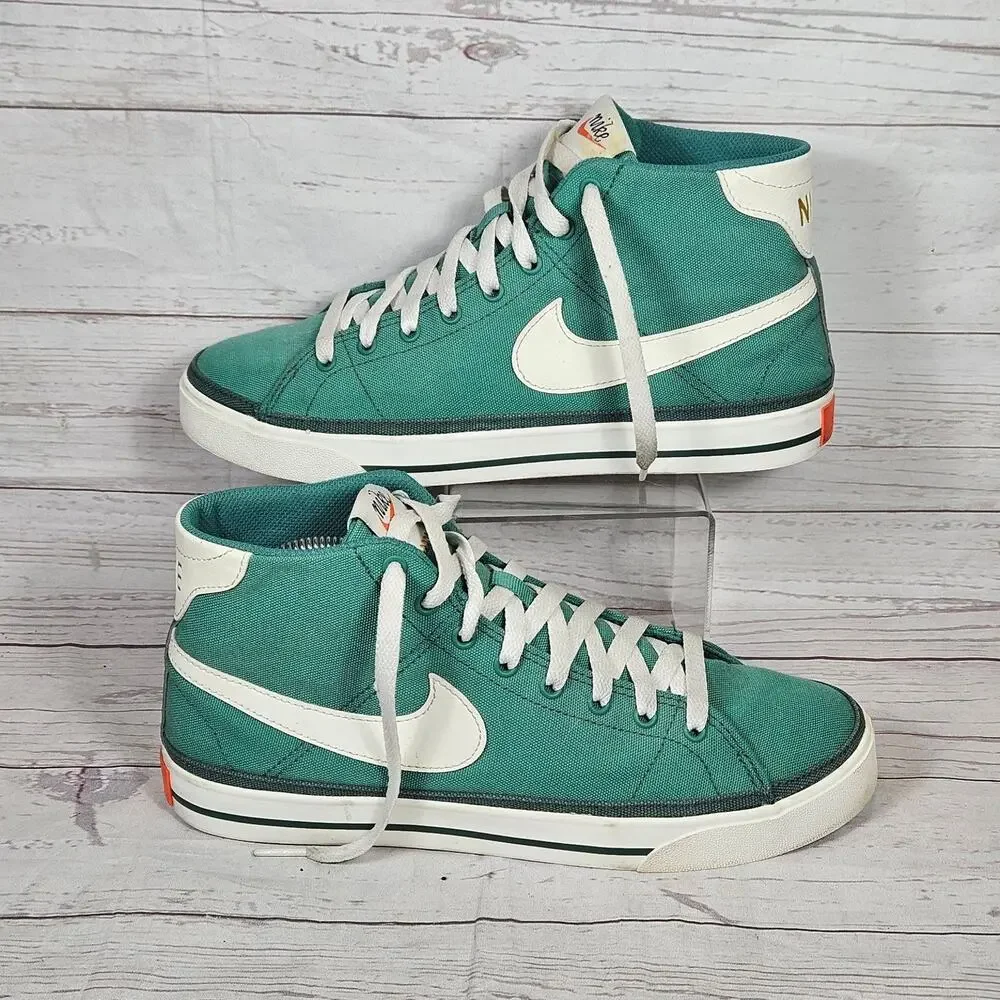 Nike DM3363-300 Court Legacy Men's 8 Teal Menthol Green White Canvas Sneakers